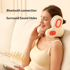 Oreiller de massage cervical anti-bruit ANC le plus vendu avec fonction chauffante, <span class=keywords><strong>musique</strong></span> Bluetooth, oreiller en U, portable - Product Image 4