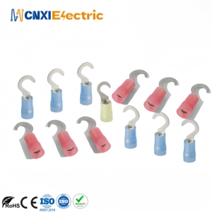 Cnxi Nhà Máy Chất Lượng Cao Nylon Cách Điện Cáp Lug Tin Đồng Điện Dây Kết Nối Đôi Uốn Móc Lưỡi Thiết Bị Đầu Cuối - Product Image 2