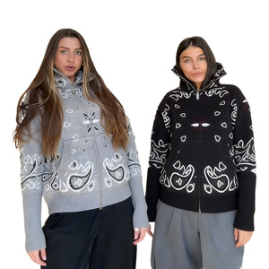 Nouvelle Collection Automne Hiver 2026 – <span class=keywords><strong>Pull</strong></span> en Maille Vintage à Col Montant Couleur Unie pour Femme en Polyester - Product Image 1