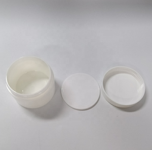 White <strong>Double</strong> Wall 50g Cosmetic Jar Cream Plastic Jar Customized <strong>Color</strong> And Logo Empty Cosmetic Jar Lip Scrub <strong>Container</strong> For Sale - Product Image 3
