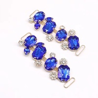 ZSY May Màu Xanh Strass Flower Đính Pha Lê Khóa Bikini Nối Glass Rhinestone Chuỗi Cho Áo Ngực Trang Trí