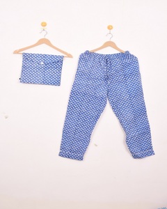 Conjunto de Pijama de Algodón Vintage de Moda, Satinado, Hasta la Rodilla, con Botones, Estampado a Mano, para Mujer, Ropa de Dormir de Verano - Product Image 3