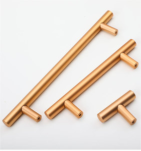 Home Decoration Zinc Alloy Brass Gold Color Furniture Cabinet Drawer Zamak Door Pull Handle Good Product High Quality Simple - Product Image 3