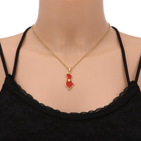 Collier pendentif drapeau marocain tendance en émail et acier inoxydable plaqué or 18 carats, personnalisable, bijoux de mode, vente chaude
