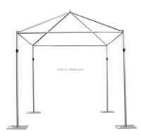 Kit de support de fond réglable robuste en métal élégant à double barre transversale pour événements en plein air