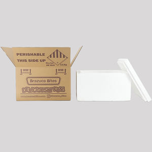 สไตโรโฟมฉนวนกล่องกระดาษลูกฟูกเก็บความร้อนเย็นภาชนะโฟมสำหรับอาหารแช่แข็งอาหารทะเล - Product Image 5