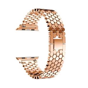 Bracelet en nid d'abeille doré en acier inoxydable pour femme pour <span class=keywords><strong>Apple</strong></span> <span class=keywords><strong>Watch</strong></span> Band 38 40 <span class=keywords><strong>41</strong></span> <span class=keywords><strong>Mm</strong></span> pour Iwatch Ultra 2 Se 9 8 <span class=keywords><strong>7</strong></span> 6 Bracelet - Product Image 4