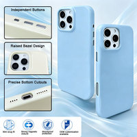 Étui de téléphone élégant en PU uni anti-chute avec cadre de caméra surélevé, boutons indépendants et découpes inférieures précises pour iPhone 17 Pro Max
