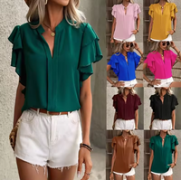 Fournisseur chinois en gros pour femmes proposant un t-shirt en maille tendance à boucle fine, confortable à porter pour les tendances saisonnières polyvalentes