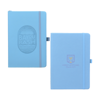 Carnet d'écolier portable en cuir PU bleu avec fermeture élastique pour l'apprentissage scolaire – Fabrication usine