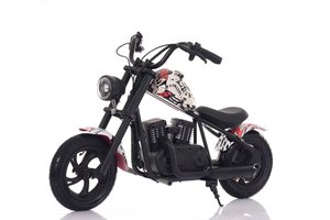 Vélo d'équilibre électrique pour enfants de 12 pouces, style voiture, moteur 150W, batterie 24V 4.5Ah, effets sonores réalistes, roues avec pneus gonflables - Product Image 2
