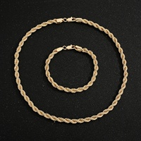 Pulsera de Cadena Trenzada de Latón Chapado en Oro de 14K, Resistente al Agua, Joyería Moderna, Estilo Hiphop, Geométrica, para Hombre y Mujer, Venta al Por Mayor