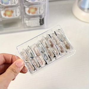 Transparent Dustproof Plastic Storage Box Wall-Mounted <b>Vanity</b> <b>Makeup</b> Contact Lens Organizer Eyeglass Care Bathroom Use CN - Product Image 4
