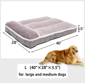 Super weiches großes Hunde bett kissen Klassischer rechteckiger Stil Solider rutsch fester Boden für Crate Kennel Sofa Haustier bett für größere Rassen - Product Image 3