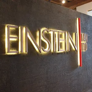 Factory Outdoor Stainless Steel Backlit Channel Letter 3d Signage Name Brand Logo Sign