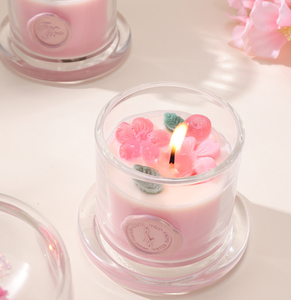 Ensemble artisanal de bougie parfumée rose et diffuseur à bâtonnets - Bougie élégante en verre avec pompon, coffret cadeau pour mariage et anniversaire - Product Image 3