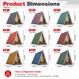 Cheap Prefab Triangle House <strong>Triangular</strong> Tiny House Kit Modern Modular a Frame House <strong>Home</strong> for Backyard Hotel - Product Image 2