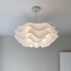 Leta X Bauhaus Modern Pendant <b>Light</b> Cream Color Round Shape <b>LED</b> Single Head Chandelier For Home Bedroom Dining Room - Product Image 2