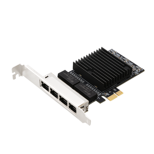 Carte réseau PCI Express <span class=keywords><strong>E1X</strong></span> 4 ports LAN, adaptateur réseau PCI-Express vers Ethernet Quad LAN 10/100/1000M, carte adaptateur 1000 Mbps Intel/I82571 pour - Product Image 1