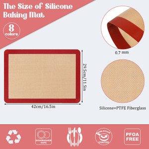 B2B Clearance Sale <b>Silicone</b> <b>Baking</b> Mat Set Non-Stick Mats Sheet <b>Silicone</b> Cookie Sheet Oven Cookie <b>Baking</b> Mats - Product Image 2