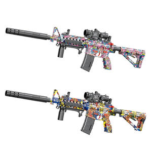 Senapan Gel <span class=keywords><strong>Splatter</strong></span> M4A1 Laris Manis, Senapan Mainan Gel <span class=keywords><strong>Splatter</strong></span> M4A1 Drum Besar Motif Grafiti untuk Hadiah Natal - Product Image 2
