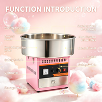 Machine à Barbe à Papa Commerciale de Comptoir Rose Électrique pour Location d'Événements
