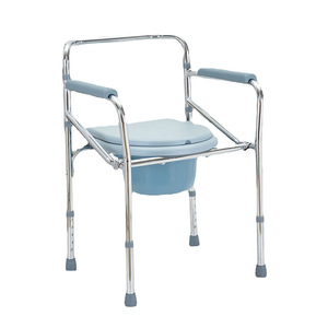 Stainless Steel <b>Commode</b> <b>Chair</b> With Bucket Portable Toilet For Elderly Disabled Home Use - Product Image 2