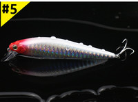 Leurre Minnow Longue Portée en ABS Argenté, Affleurant Lentement, Bionique, Dur, pour Black Bass, Poisson Mandarine, Seabass et Brochet