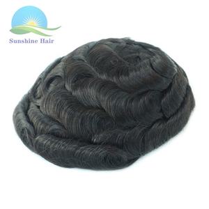 Prótesis Capilar Duradera para <span class=keywords><strong>Hombre</strong></span>, <span class=keywords><strong>Peluca</strong></span> de Encaje PU, Cabello Virgen Europeo Remy, Ondulado, Tupé, Mono Fino 100% - Product Image 4