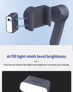 <span class=keywords><strong>Trépied</strong></span> Pliable F11 F12 3 Axes avec Suivi de Visage Automatique IA, Stabilisateur Gimbal Réglable à 360° pour Streaming TikTok - Product Image 5