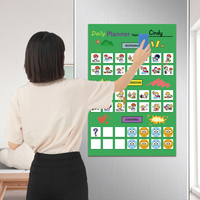 Tableau d'emploi du temps quotidien amovible pour enfants UCI Art Déco avec PET et aimant - Design décoratif mobile Fabriqué en Chine Unisexe