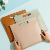 Porte-documents en cuir PU de qualité supérieure organisateur de fichiers portable sac de rangement de documents d'affaires moderne pour les déplacements du personnel