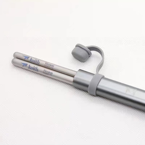 Prix d'usine en gros, baguettes personnalisées modernes, portables, en titane, écologiques, de luxe, pour la maison, les voyages et le camping, sablées - Product Image 2