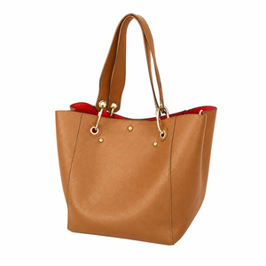 Sac fourre-tout de travail vintage en cuir PU de grande capacité, couleur unie, portable, pour femmes, avec chaînes et lettres brodées, grand sac à bandoulière type seau - Product Image 2
