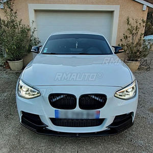 4 pièces Lame de séparateur de pare-chocs avant, couvercle de protection pour BMW Série 1 F20 F21 M Sport 2011-2015 118i 120i Noir brillant - Product Image 6