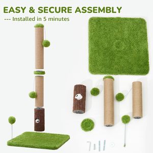 Woochpet Griffoir pour chats d'intérieur, griffoirs en sisal de qualité supérieure avec arbre à griffer et base stable renforcée - Product Image 6