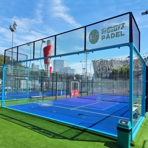 Pista de Pádel Panorámica de <span class=keywords><strong>Vidrio</strong></span> Templado con Estructura de Acero de Alta Calidad Personalizada, Pista de Pádel Profesional para Interiores y Exteriores - Product Image 1