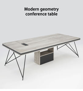 Ensemble table de réunion en bois MFC moderne pour 6/8/10/12 personnes table de conférence pour le bureau - Product Image 4