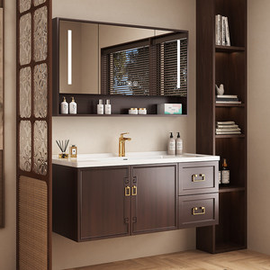 Mueble de Baño de Estilo Chino Vintage, Resistente al Agua y Ecológico (Colgante o Independiente) con Amplio Espacio de Almacenamiento - Product Image 3