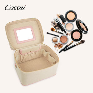 कोस्नी फैक्टरी थोक कैनवास मेकअप बैग आयोजक केस बॉक्स कस्टम लोगो कंधे के साथ यात्रा कॉस्मेटिक बैग - Product Image 6