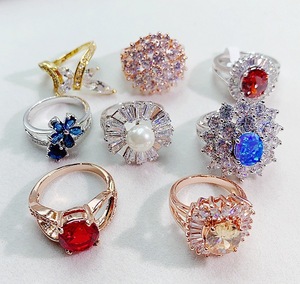 Exaggerated Micro Pave Colorful Zircon Fashion Luxury Retro Gems High Quality Mix <b>Cheap</b> <b>Ring</b> Wholesale Women <b>Rings</b> in Bulk - Product Image 2