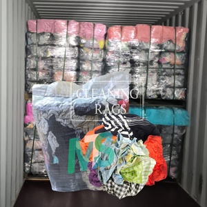 ผ้าเช็ดทำความสะอาดอุตสาหกรรมทำจากผ้าฝ้ายถักรีไซเคิล 100% สีต่างๆ บรรจุถุง ผ้าฝ้ายคุณภาพสูง 20 กก. - Product Image 1