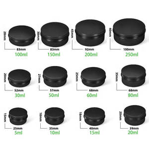 Envases Redondos de Hojalata de Aluminio a Prueba de Fugas con Tapa de Rosca para Cosméticos, Ungüentos, Bálsamos y Bálsamo Labial - Product Image 1