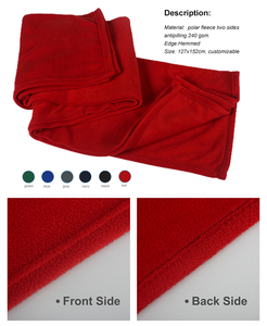 Chất Lượng Cao Dệt Kim Rắn Đồng Bằng Cực Fleece Hai-Bên Bàn Chải Ấm Cúng Mềm Biểu Tượng Tùy Chỉnh Polyester Flannel Chăn - Product Image 3