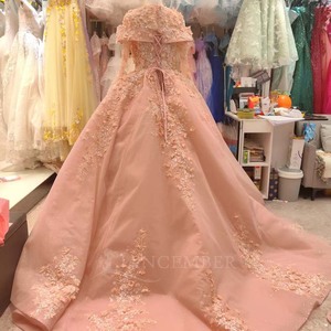 Lsany219 Vestidos de Quinceañera Rosa Princesa con Flores 3D, Vestidos de Fiesta de 16 Años, Vestidos de 15 Años, Jancember - Product Image 4