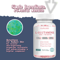 Gummies de L-Glutamine de Qualité Alimentaire Premium Pré-Entraînement – Sans Produits Laitiers, Nourrissent l'Estomac et le Foie
