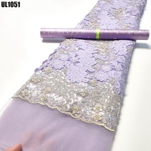 Vendita calda prezzo all'ingrosso moda uniti arabi Emirates Dubai tessuto di pizzo con perline verde pesante con paillettes ricamo pizzo - Product Image 5