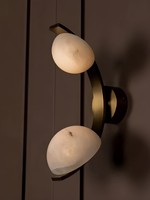 Lampe murale LED en albâtre naturel AB, simple et moderne, design post-moderne, pour salon, chambre à coucher, chevet, hôtel, vente en gros
