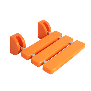 Chaise de salle de bain pliable Pulse Health, orange, capacité de charge 150 kg, antidérapante, tabouret de douche mural pour personnes âgées et handicapées - Product Image 5