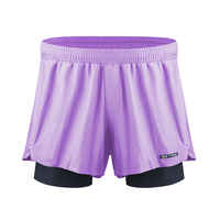 Shorts de course 2 en 1 pour hommes, séchage rapide, vêtements de sport pour la salle de sport, entraînement, poche arrière zippée, logo de marque personnalisé, shorts de marathon